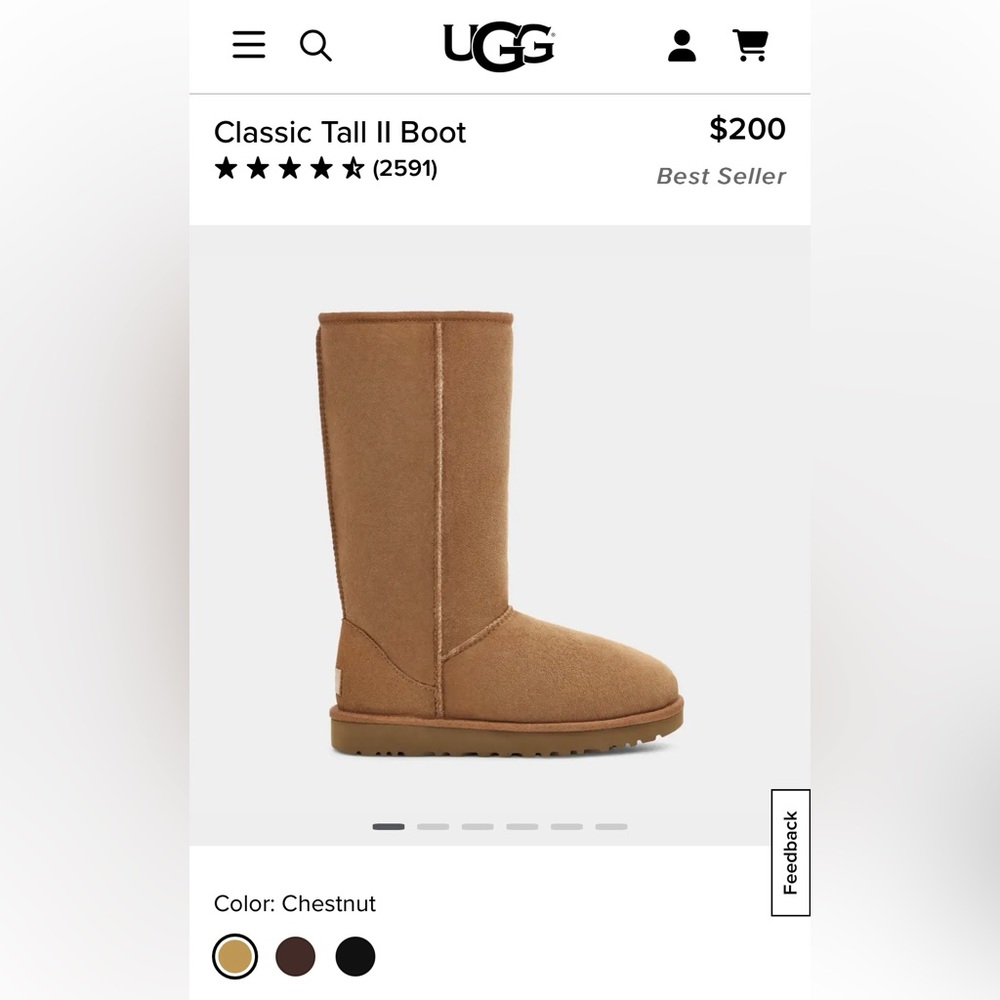 UGG Women’s Classic Tall II Boot in Chestnut
